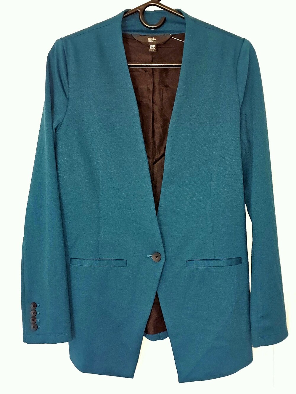 Teal Women's Single-Button Blazer Jacket Size Small NWOT